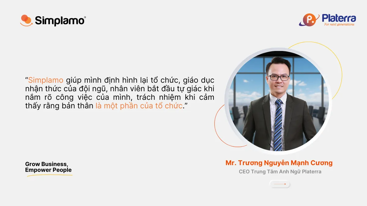 Platerra triển khai Simplamo