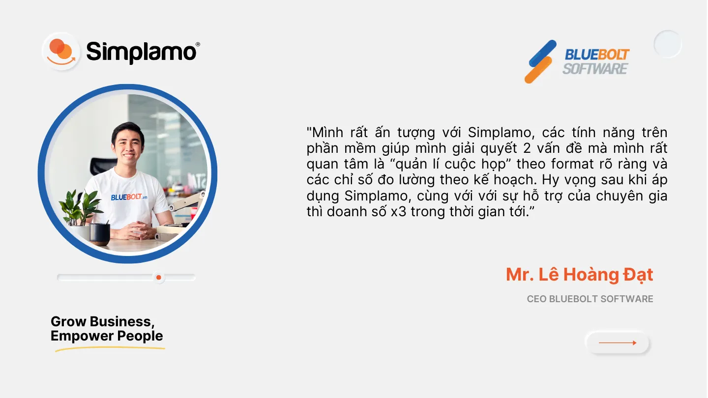 Bluebolt Software triển khai Simplamo