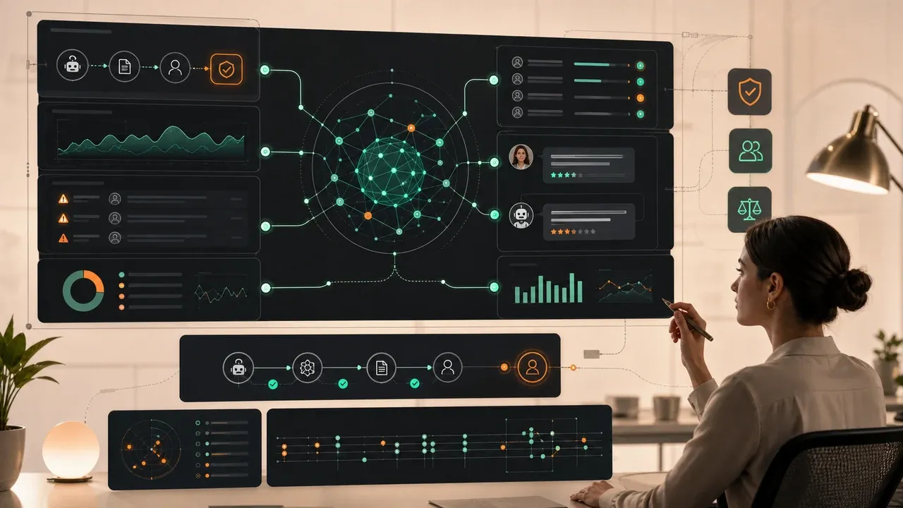 Con người giám sát AI Agent bằng dashboard và vòng phản hồi