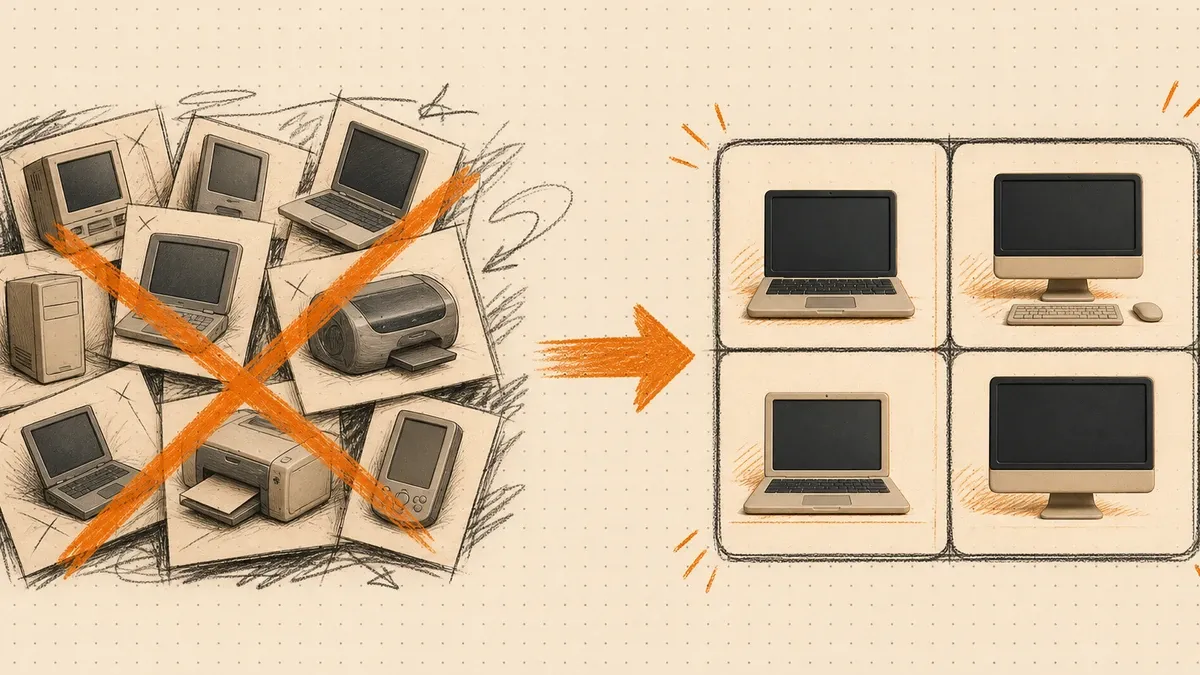 Apple cuts the product portfolio to return to a focused core